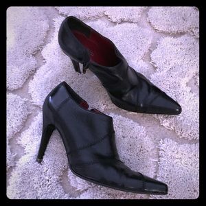 Leather Black Booties